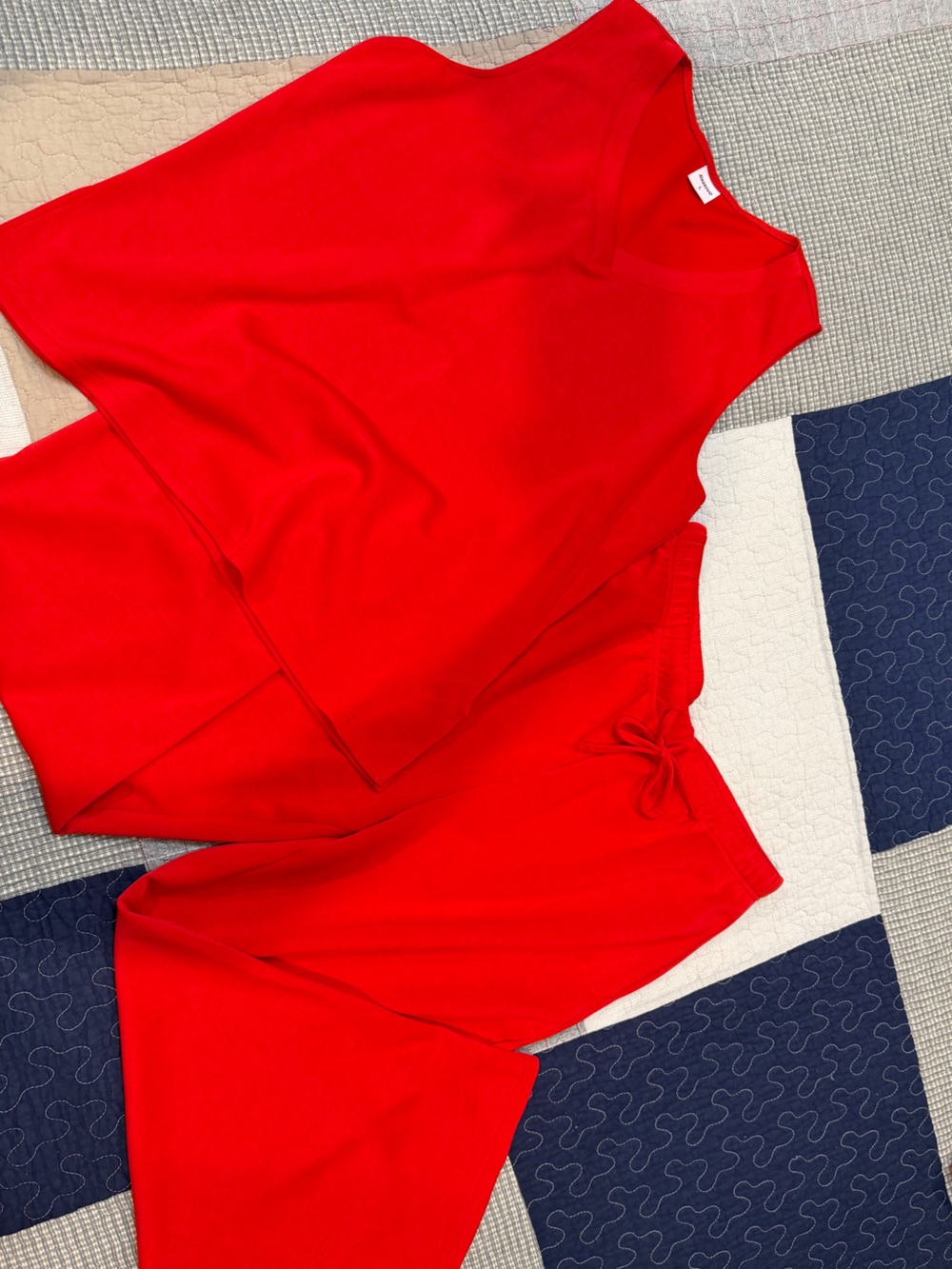 Women's Red Sleeveless Jumpsuit with Drawstring Waist
